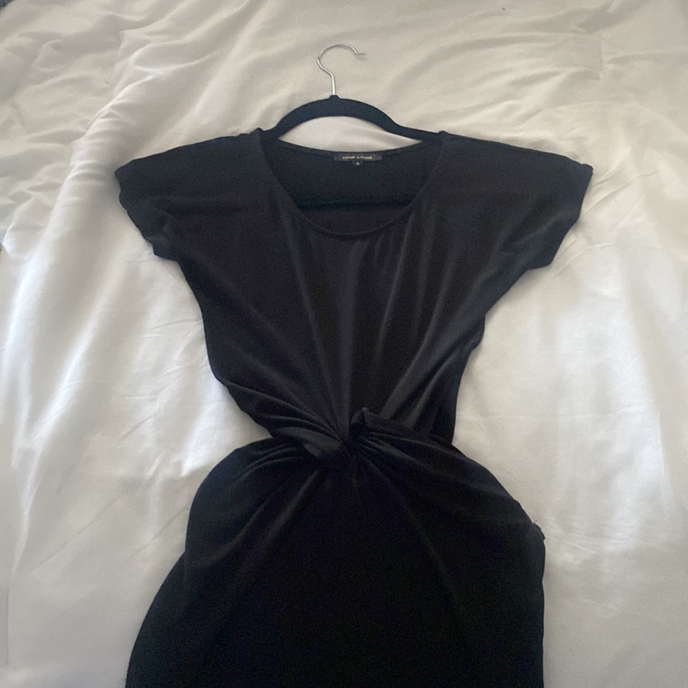 River Island long black cotton dress with cutout sides